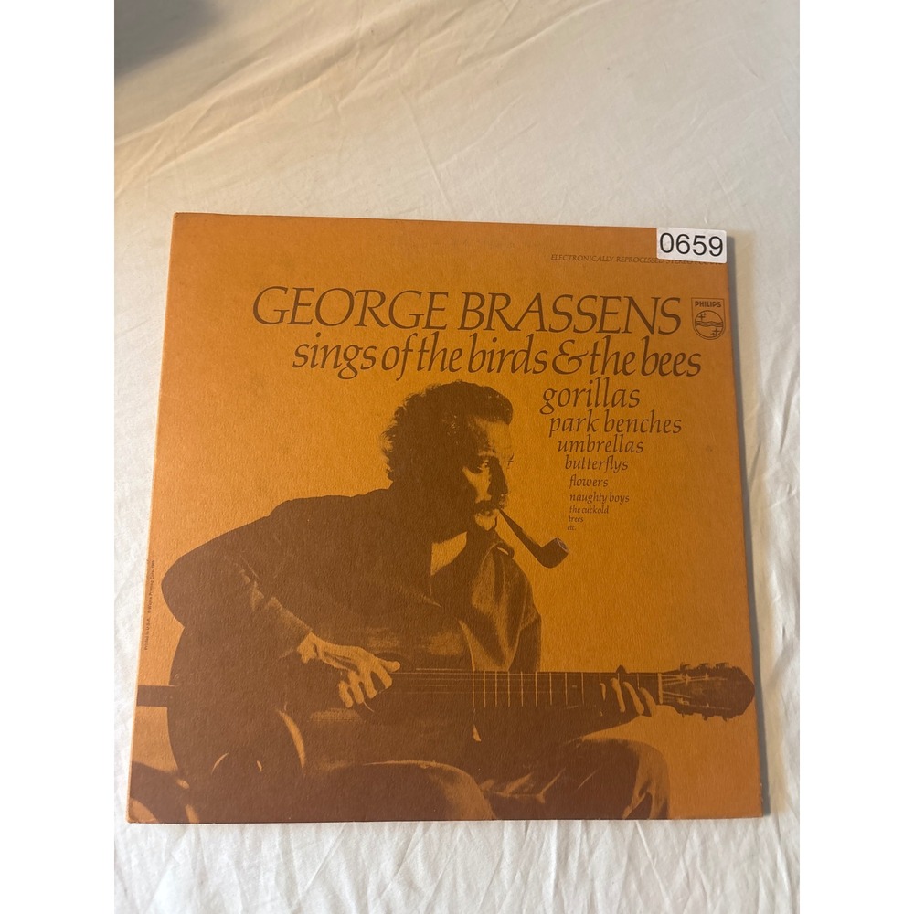 Philips Georges Brassens Sings of the Birds & the Bees Vinyl LP 12" Orange Good